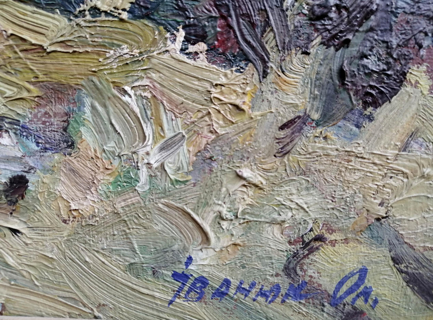 Oil painting Cold day by Ivanyuk Alex in earthy impasto tones