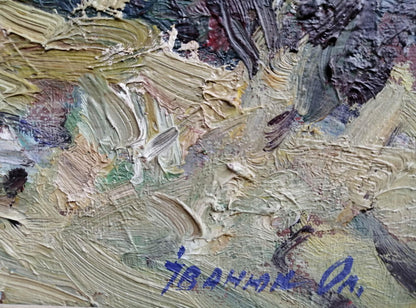 Oil painting Cold day by Ivanyuk Alex in earthy impasto tones
