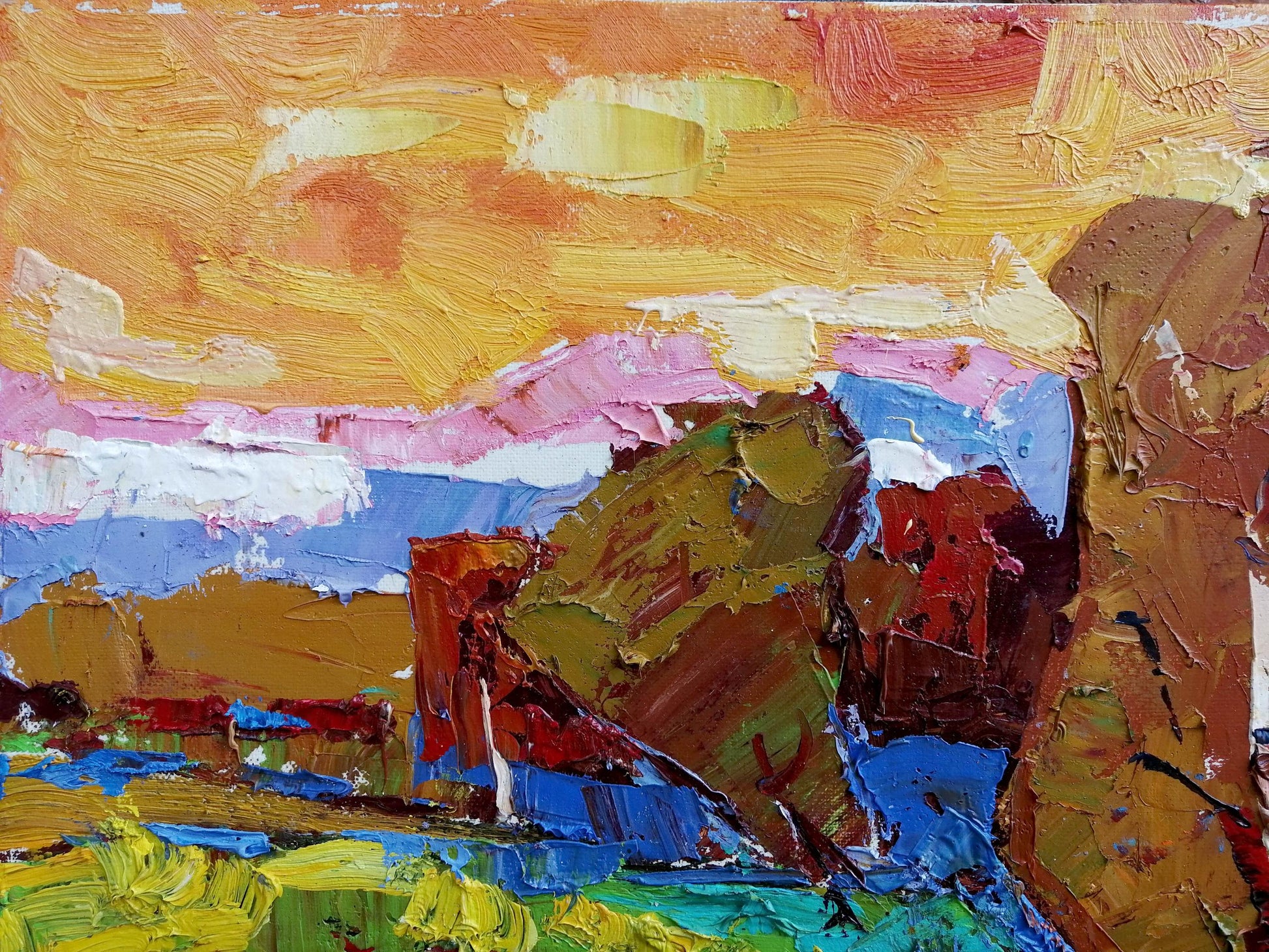  Evening sunset Landscape