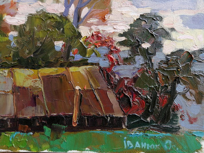 Oil Painting NatureVillage landscape Art
