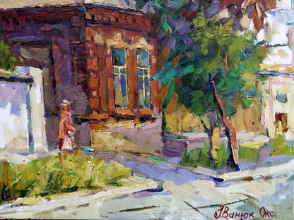 Oil painting City landscape 
