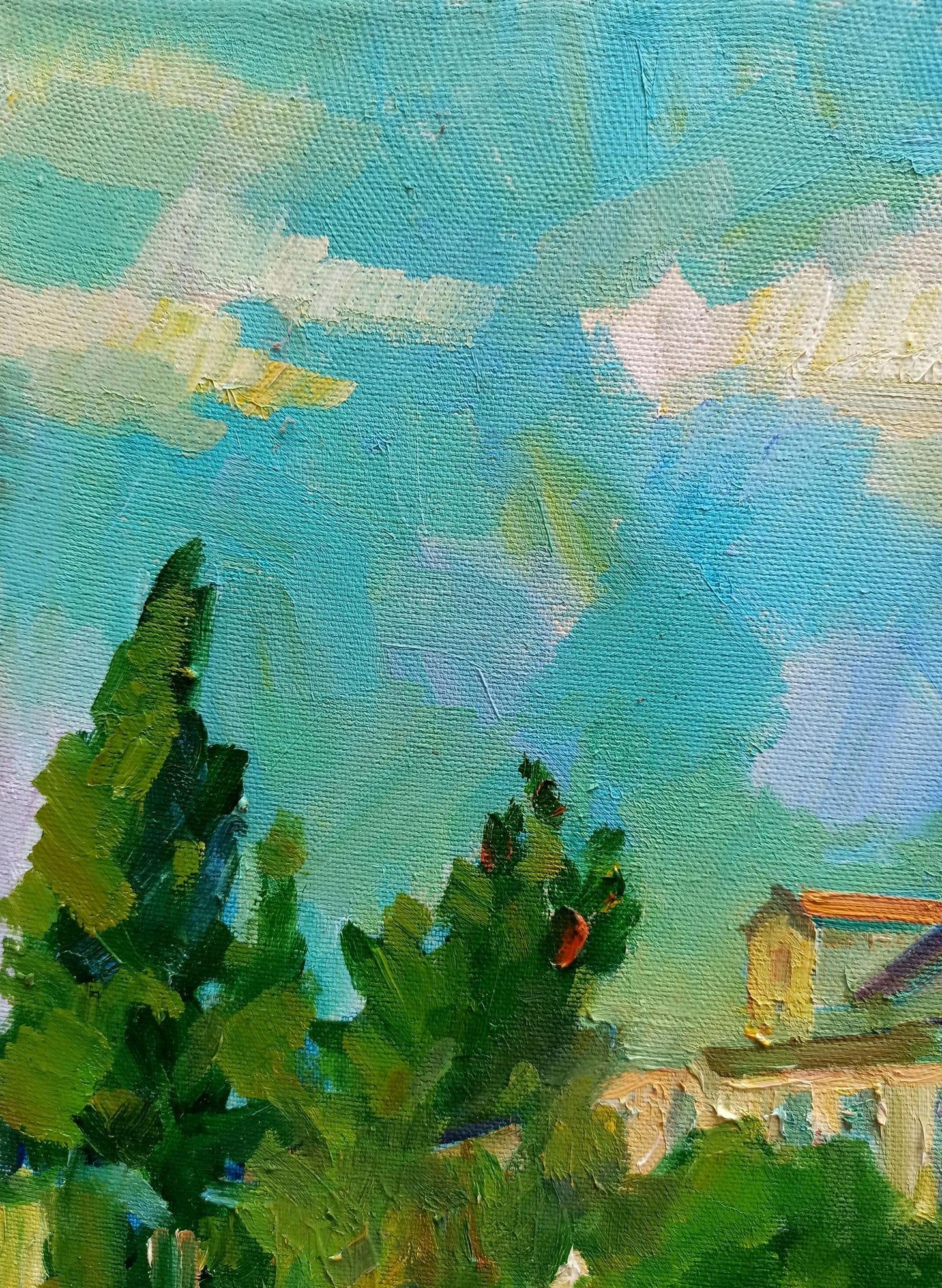 Oil painting City