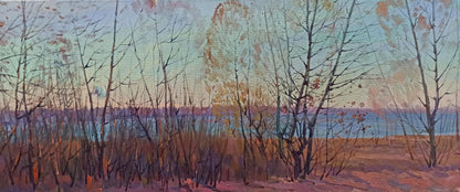 Oil painting Autumn thoughts about beauty Peter Dobrev