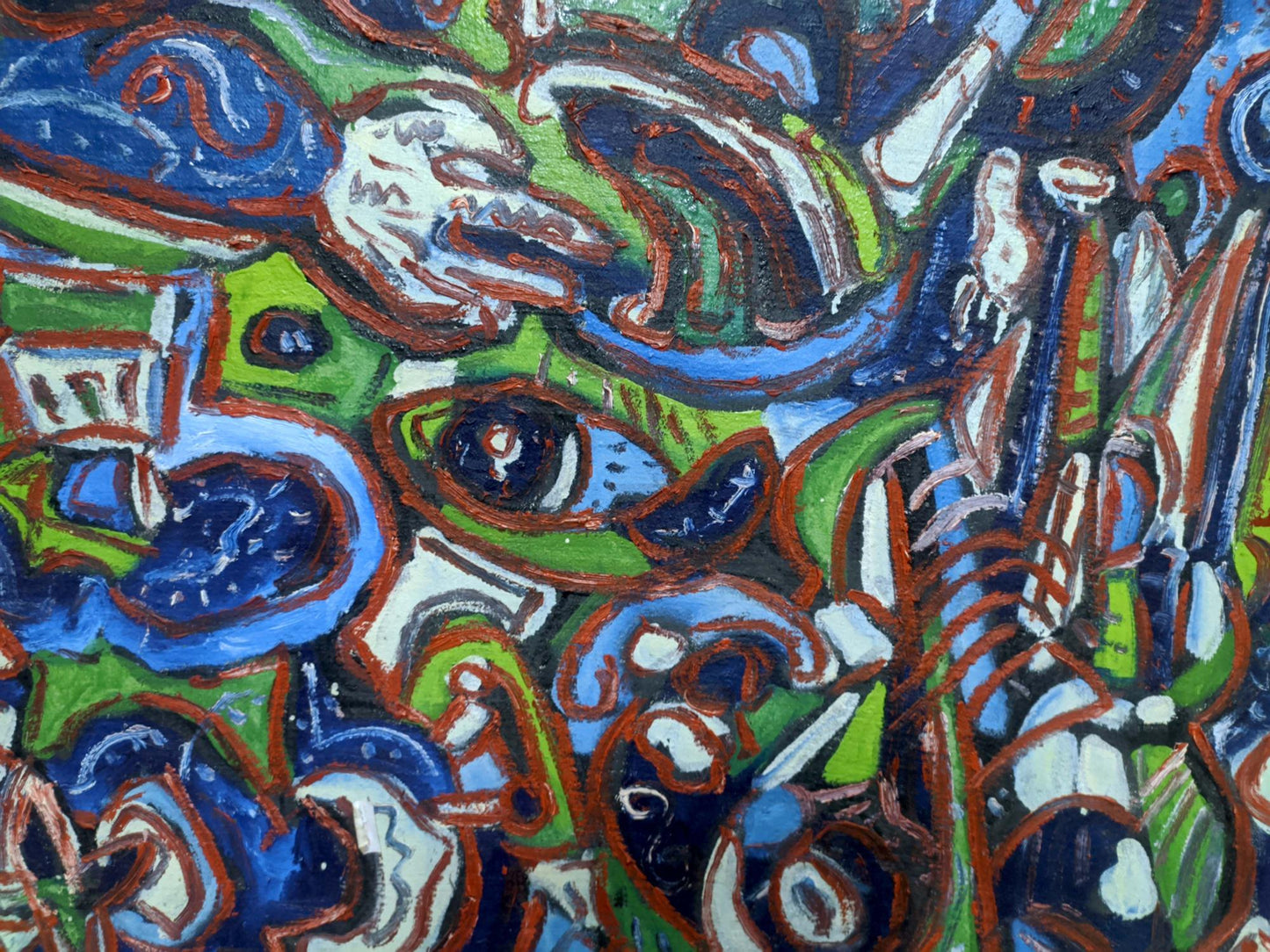 Vibrant abstract oil painting The artist’s thoughts by Boyko Petr Borisovich