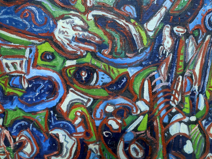 Vibrant abstract oil painting The artist’s thoughts by Boyko Petr Borisovich