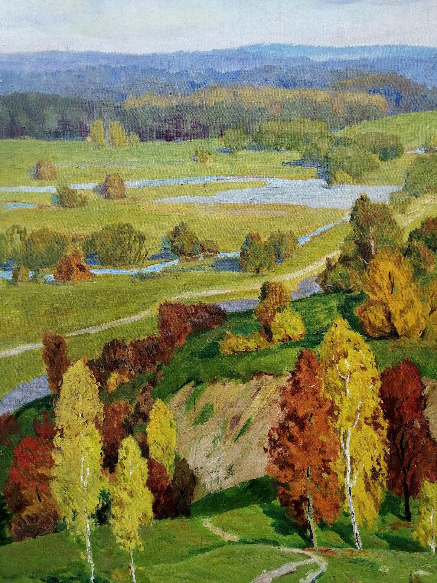 Autumn landscape oil painting by Khokhlov Stanislav Alekseevich