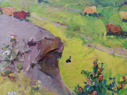 Oil painting Walk in the field by Grebennik Vitaly Sergeevich