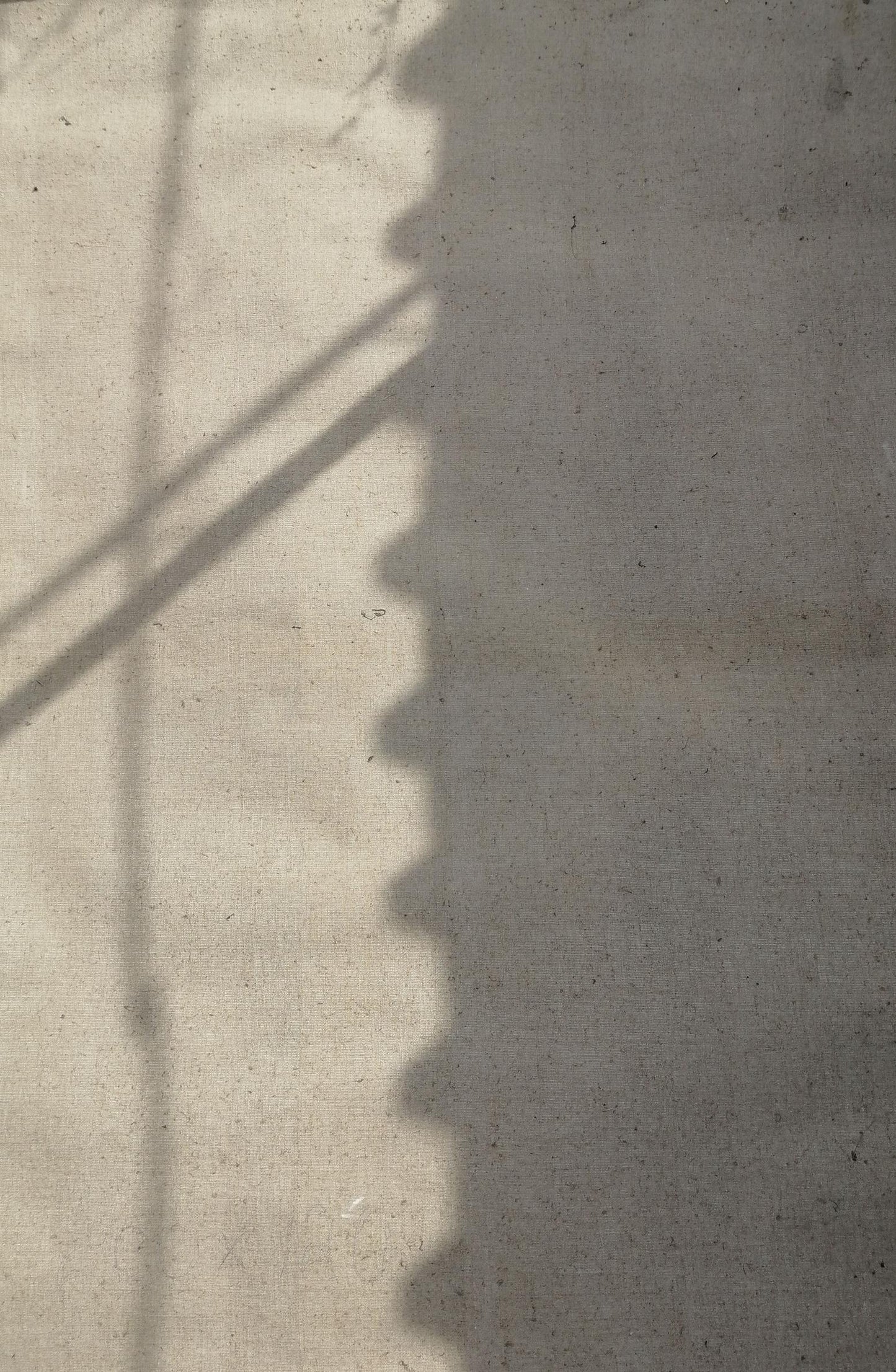 Textured light gray concrete wall with Lenin portrait shadows