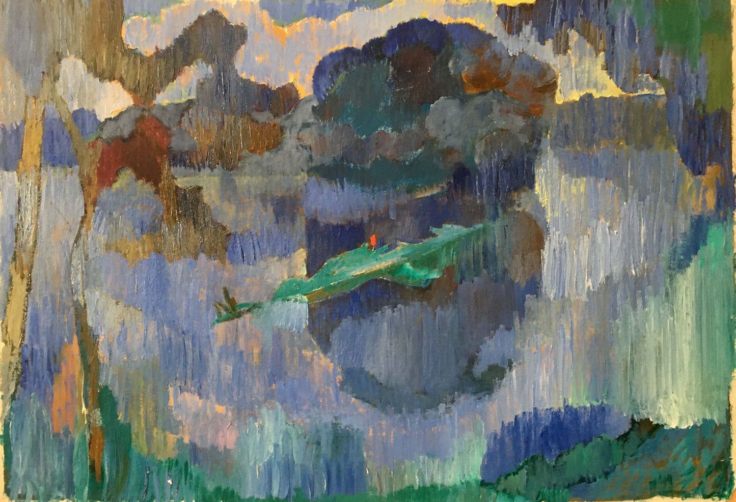 Abstract oil painting Something in the River by Kiyansky Yuri Ivanovich