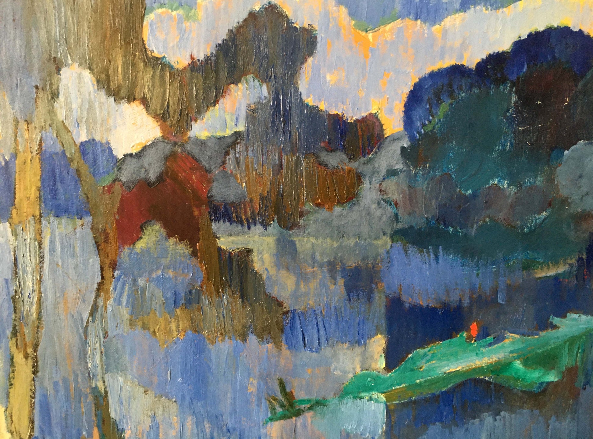 Vibrant abstract oil painting Something in the river by Kiyansky Yuri Ivanovich