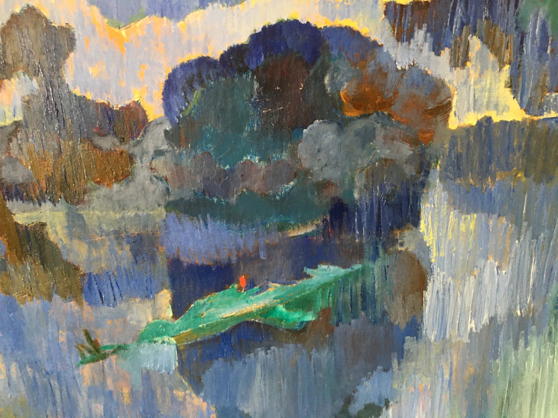 Vibrant abstract oil painting Something in the river by Kiyansky Yuri Ivanovich