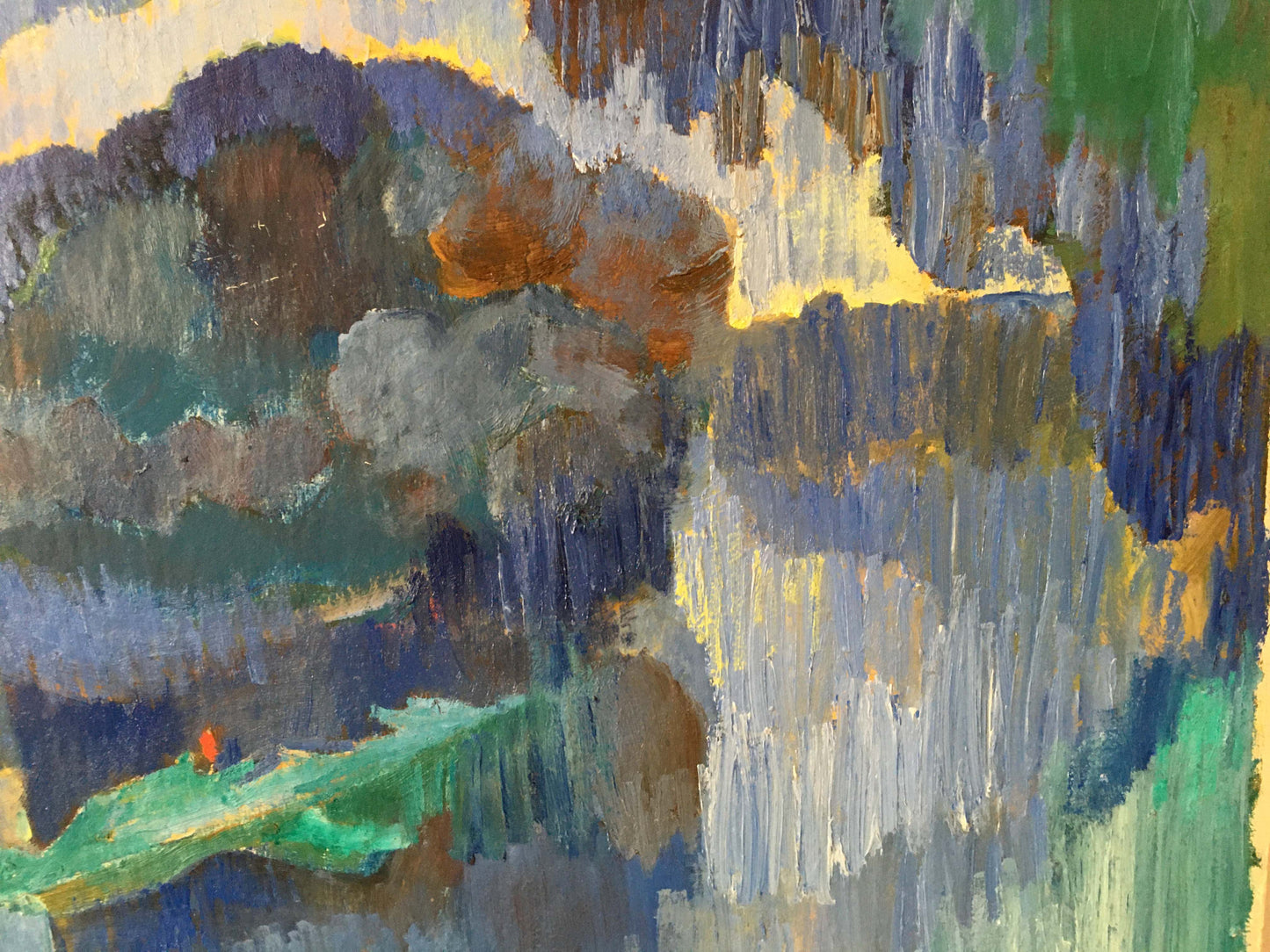Abstract oil painting Something in the River by Kiyansky Yuri Ivanovich