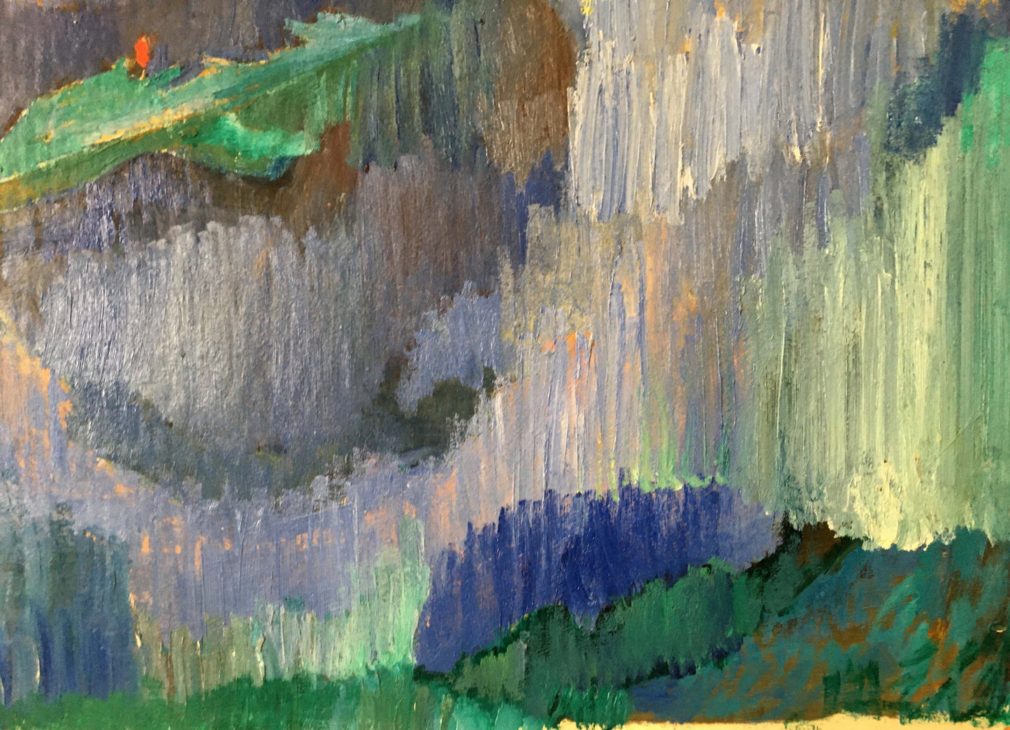 Abstract oil painting Something in the River by Kiyansky Yuri Ivanovich