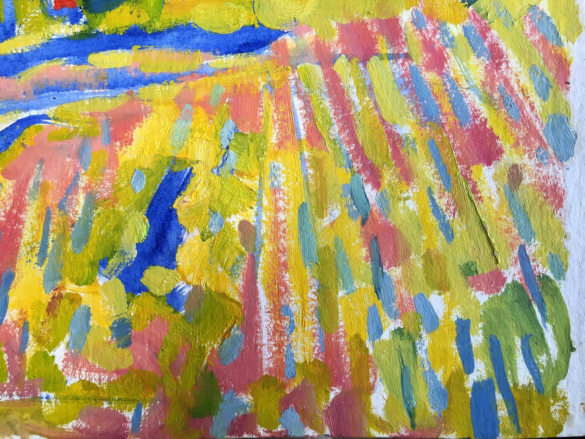 Vibrant abstract oil landscape painting by Kiyansky Yuri Ivanovich