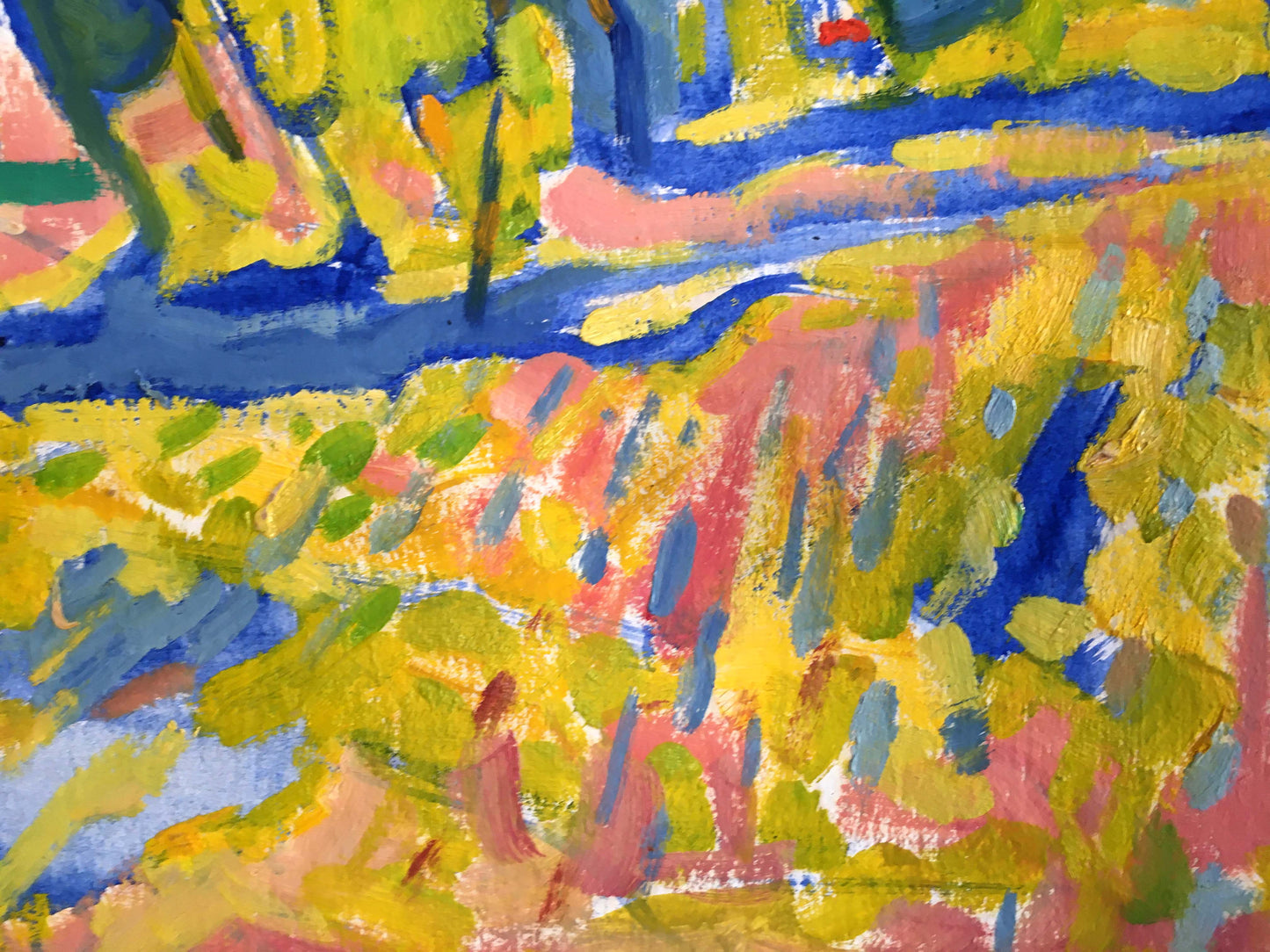 Vibrant abstract oil landscape painting by Kiyansky Yuri Ivanovich
