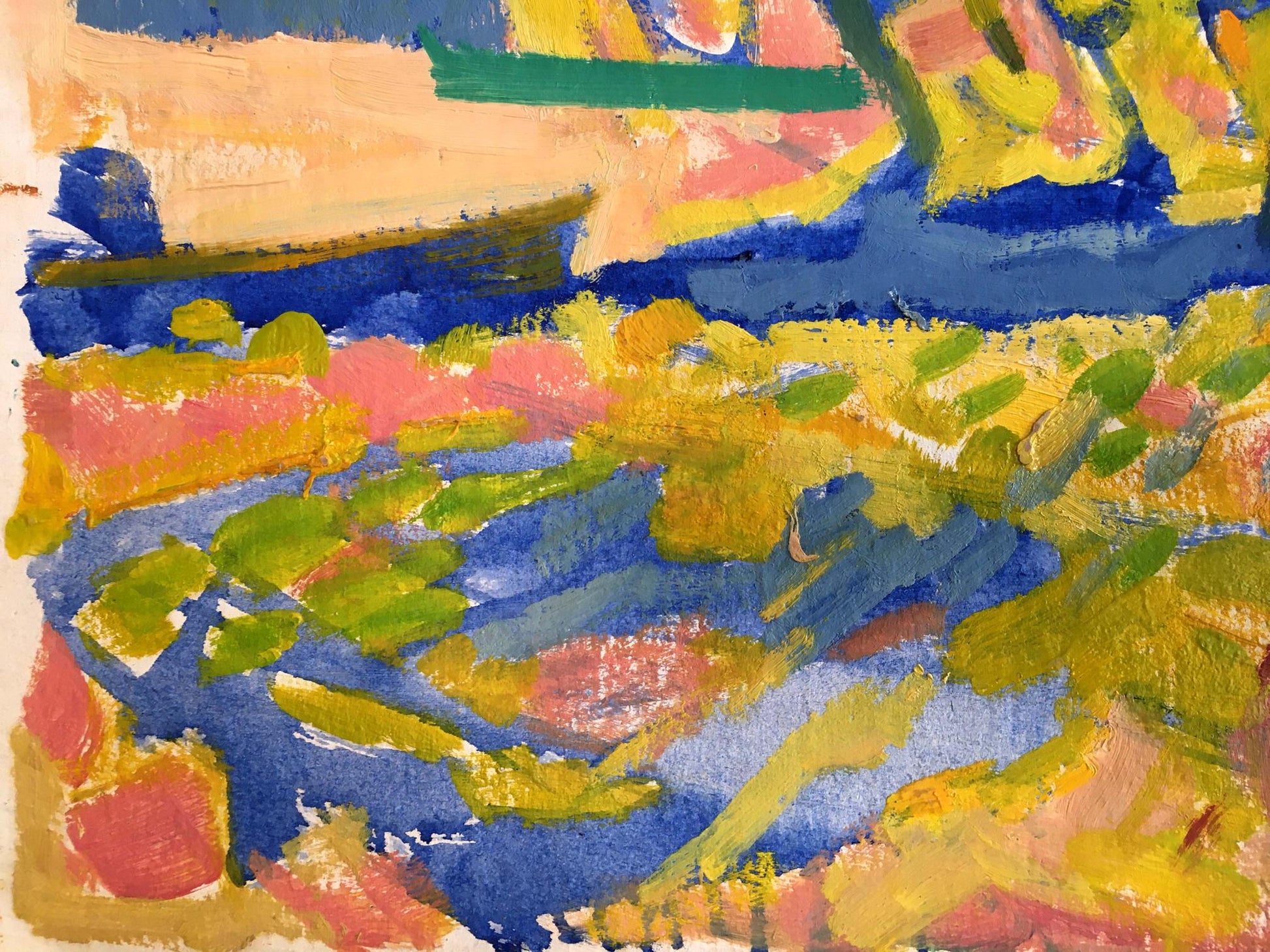 Vibrant abstract oil painting landscape of fields by Kiyansky Yuri Ivanovich