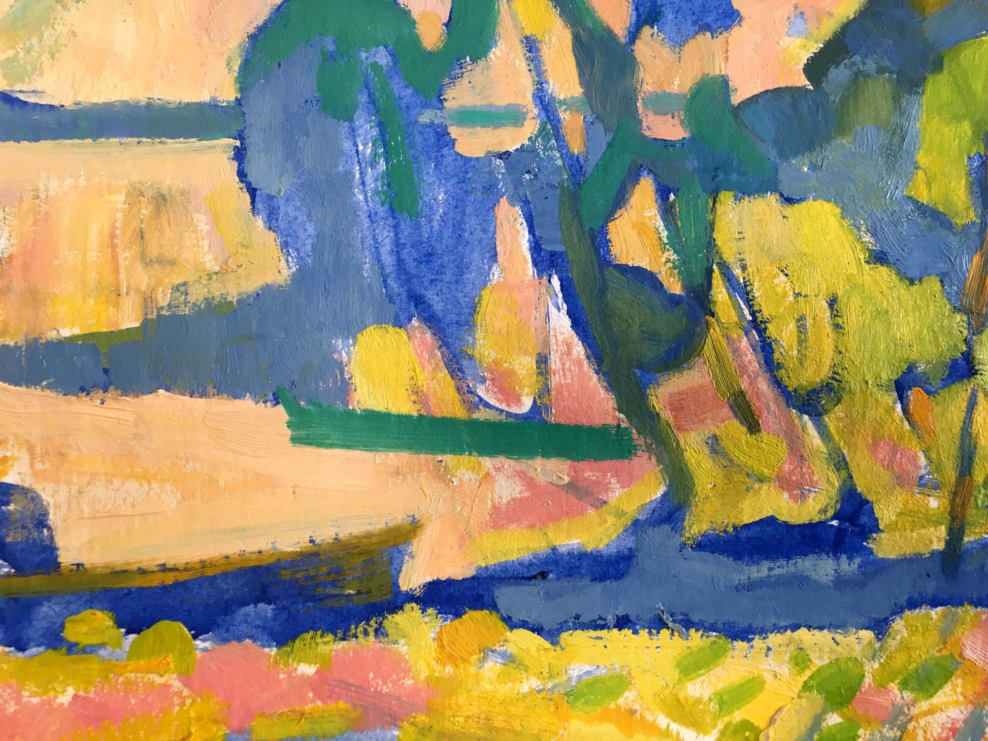 Vibrant abstract oil painting landscape of fields by Kiyansky Yuri Ivanovich