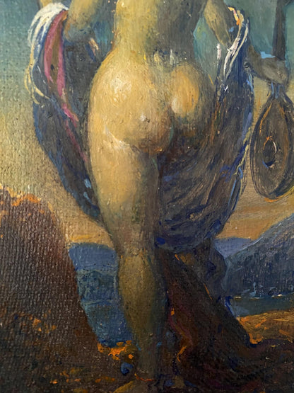 oil girl figure