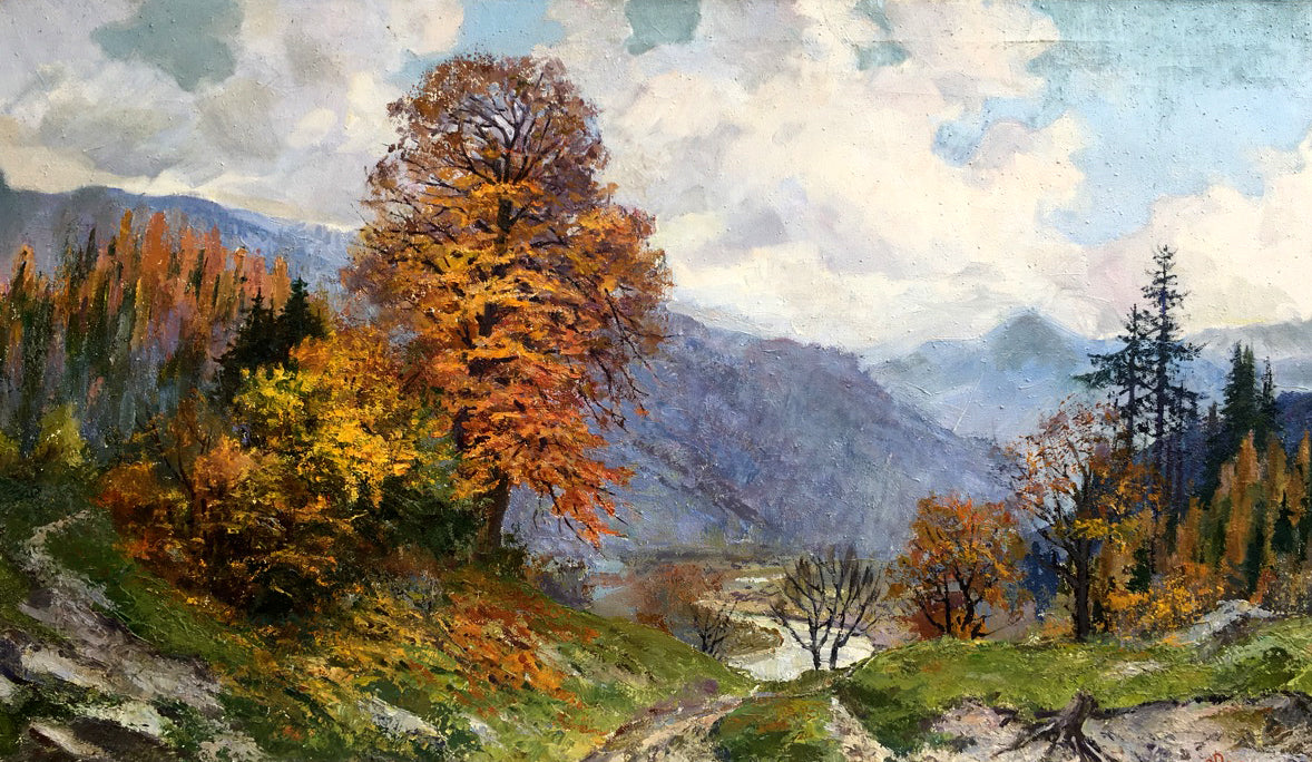 Oil painting Autumn in the Carpathians by Rudenko Vladimir Mikhailovich