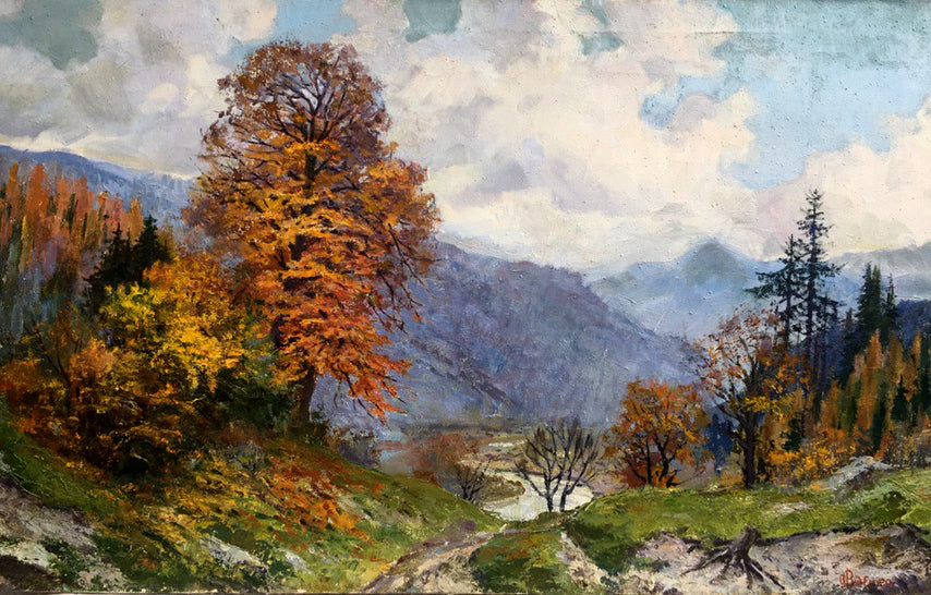 Oil painting Autumn in the Carpathians by Rudenko Vladimir Mikhailovich