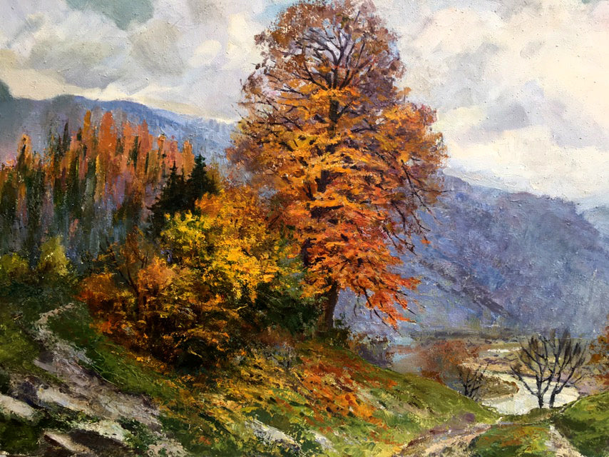 Oil painting Autumn in the Carpathians by Rudenko Vladimir Mikhailovich