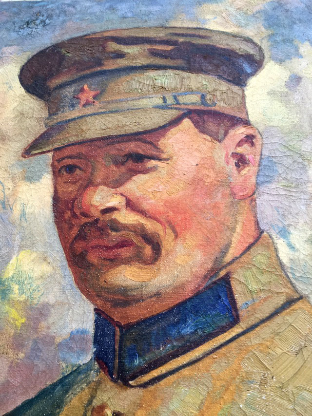 Oil painting of Red commander Vinokurova Maria Yakovlevna in uniform
