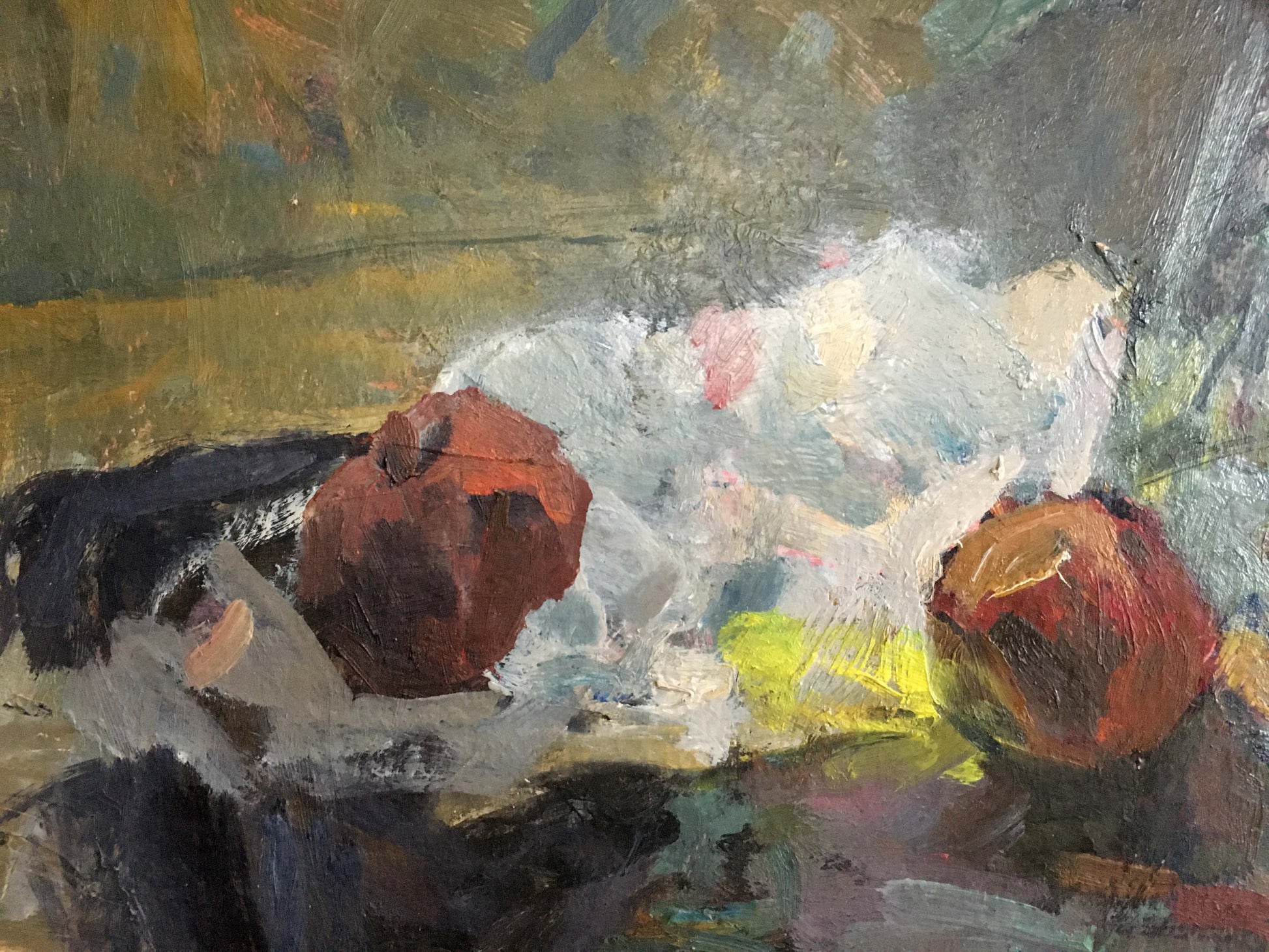 Oil painting of two pomegranates by Petrashevsky Stanislav Vasilievich