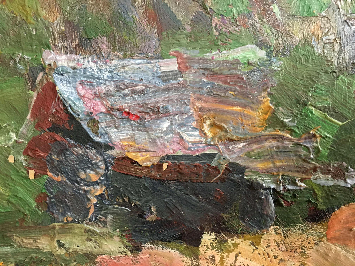 Oil painting Early spring by Khodchenko Lev Pavlovich in impasto style