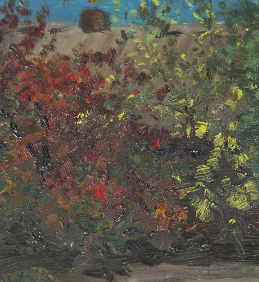 Vibrant autumn foliage oil painting Old house by Ivan Kirillovich Tsyupka