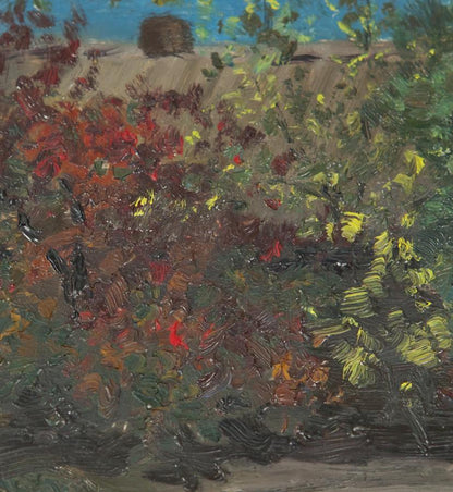 Vibrant autumn foliage oil painting Old house by Ivan Kirillovich Tsyupka