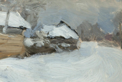 Oil painting Snowy Streets in the Pogrebakh by Ivan Tsyupka