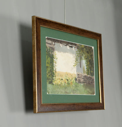 Original oil painting by Ukrainian artist Ivan Tsyupka in dark wood frame