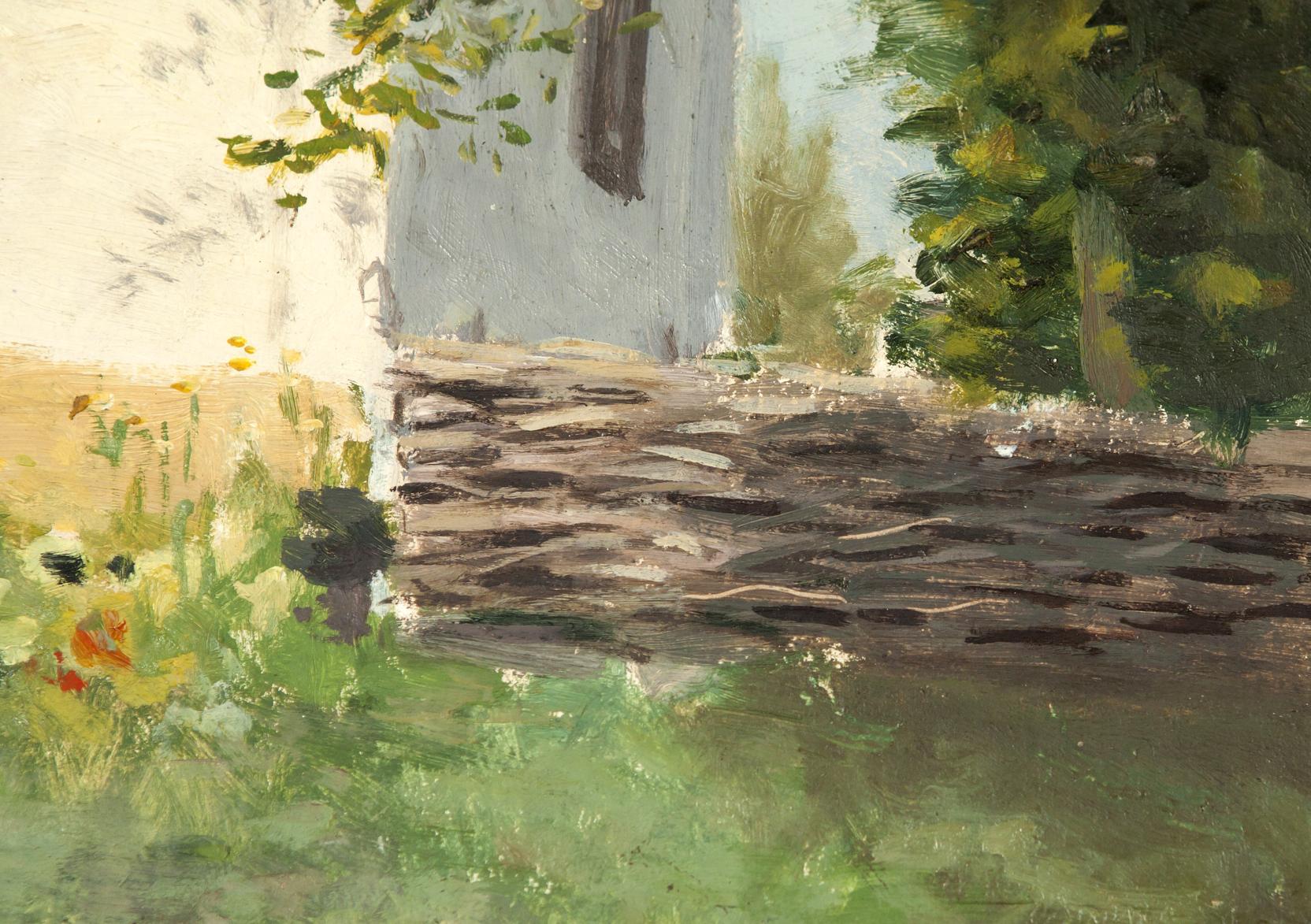 Rustic stone wall oil painting by Ukrainian artist Ivan Tsyupka