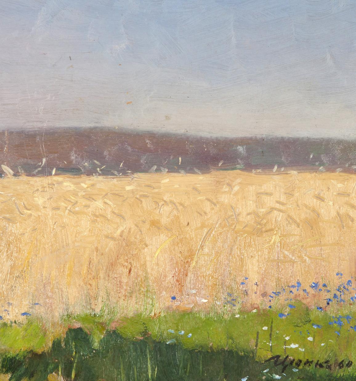 Oil painting of golden wheat field by Ivan Kirillovich Tsyupka