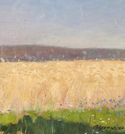 Oil painting of golden wheat field by Ivan Kirillovich Tsyupka