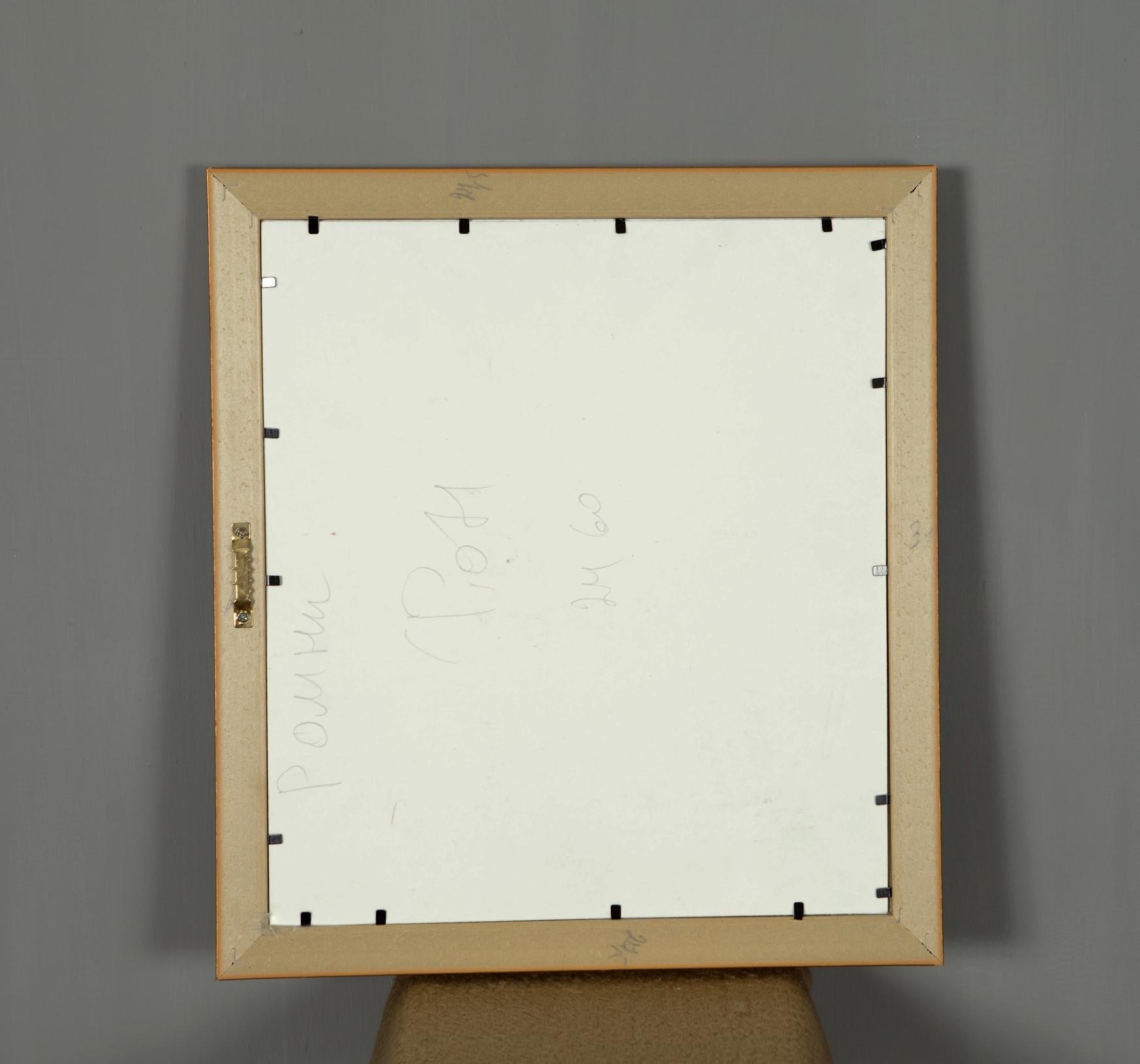 Back of beige wooden frame with white backing for Tsyupka landscape oil painting