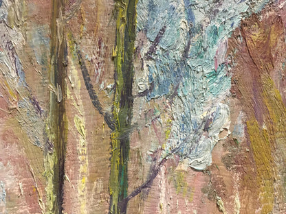 Oil painting Birch Grove by Kucherov Alexander Alexandrovich, textured impasto trees