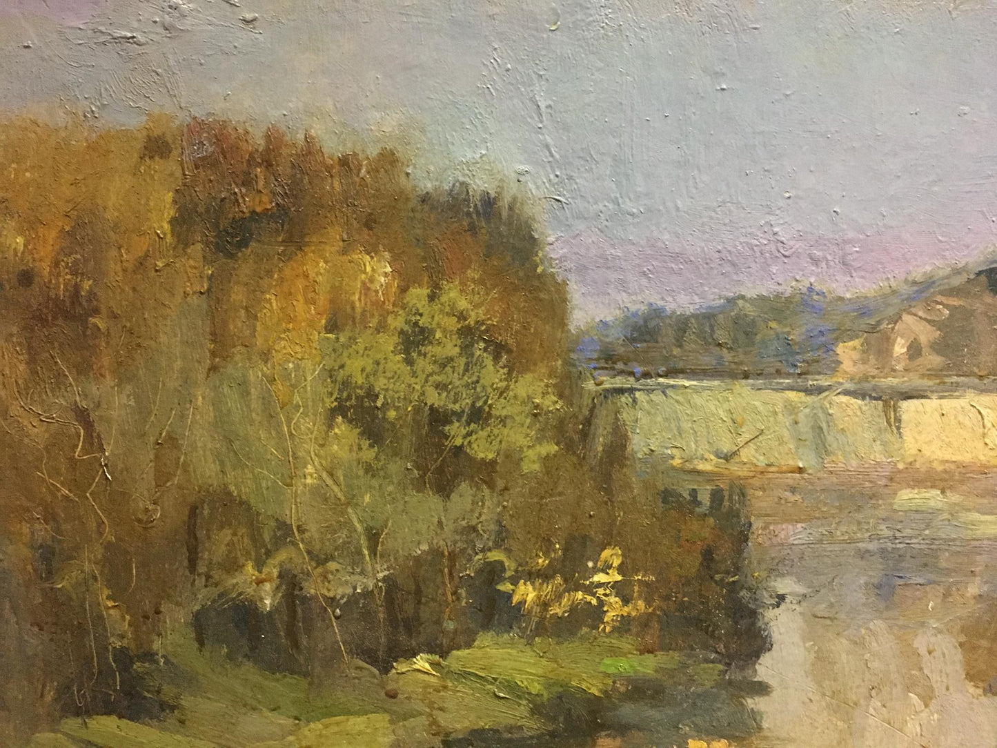 Oil painting Promenade by Morozov Leonid Aleksandrovich, autumn landscape