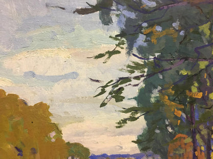 Oil painting of tree branches by Vladimir Korostelev