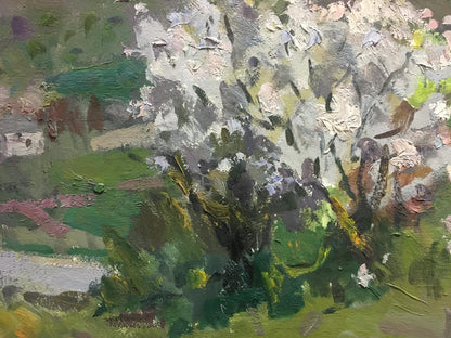 Oil painting of blooming tree by Golub Stepan Filippovich