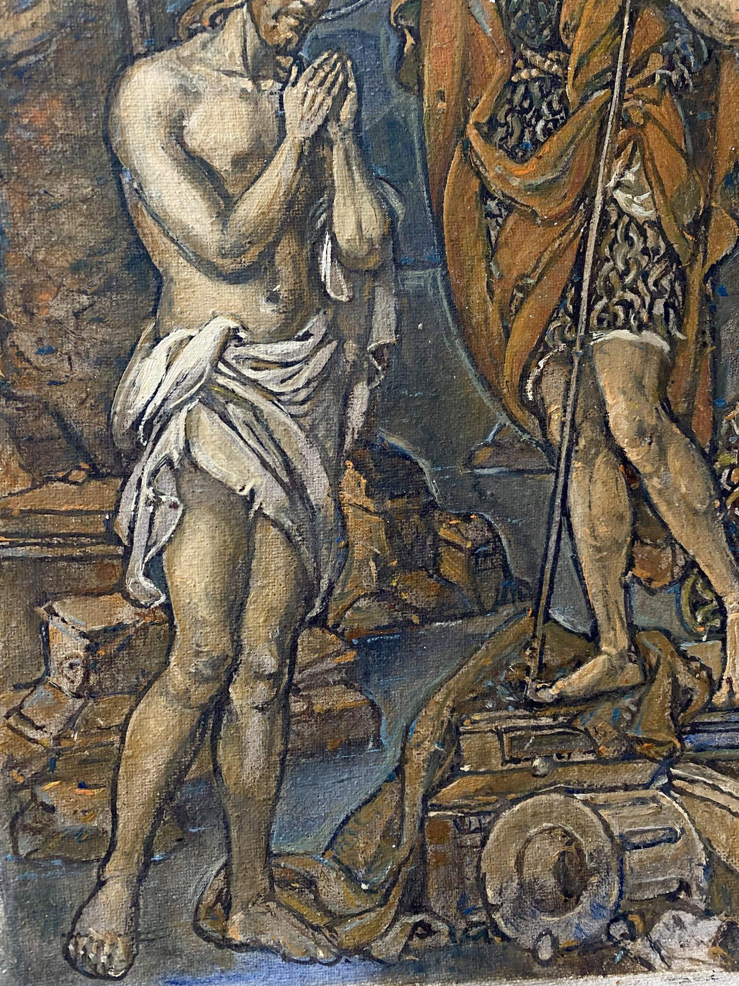 Classical nude male oil painting by Epiphany Litvinov Oleg Arkad’yevich