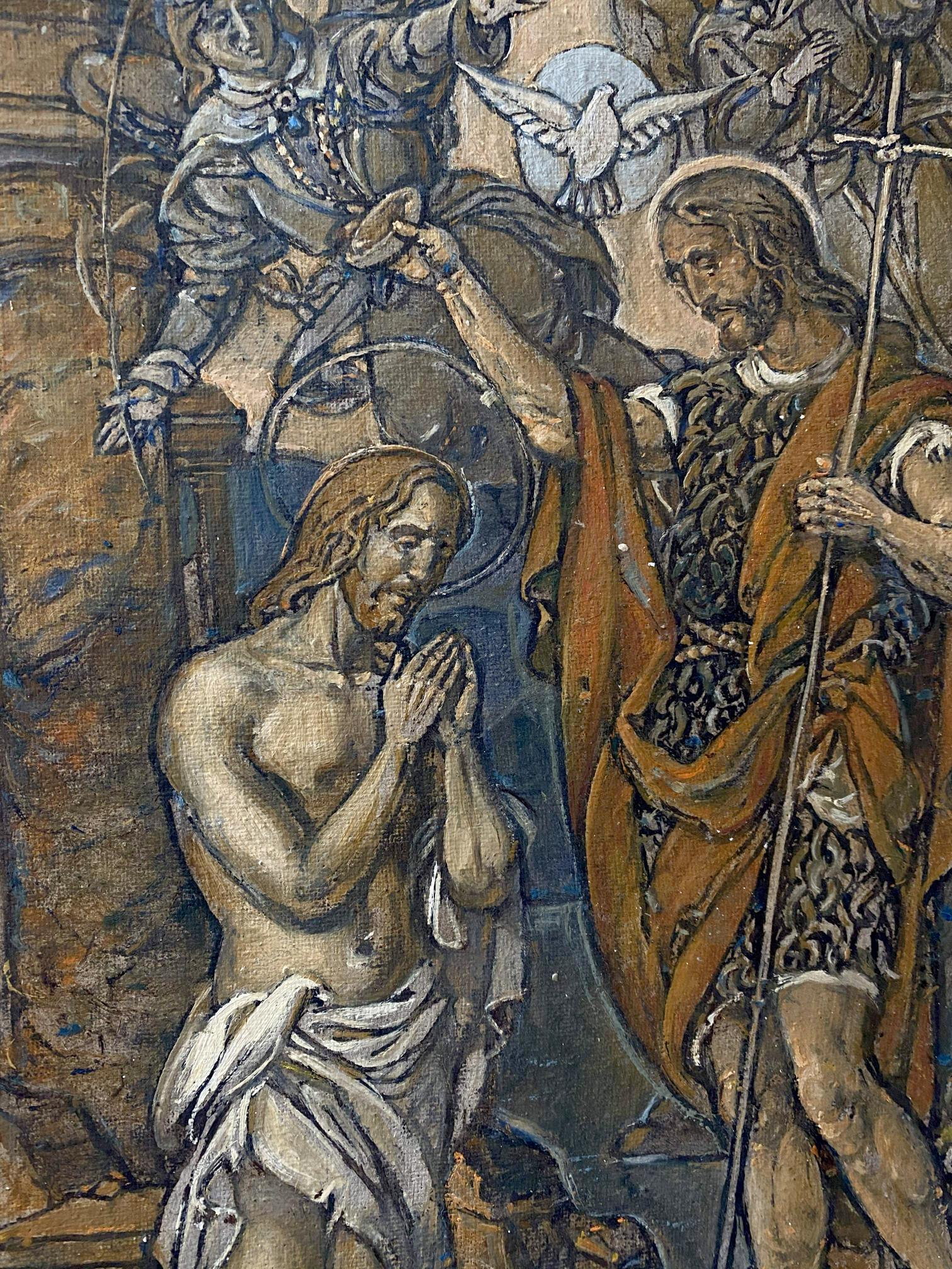 Oil painting Epiphany by Litvinov Oleg Arkad’yevich biblical tapestry scene