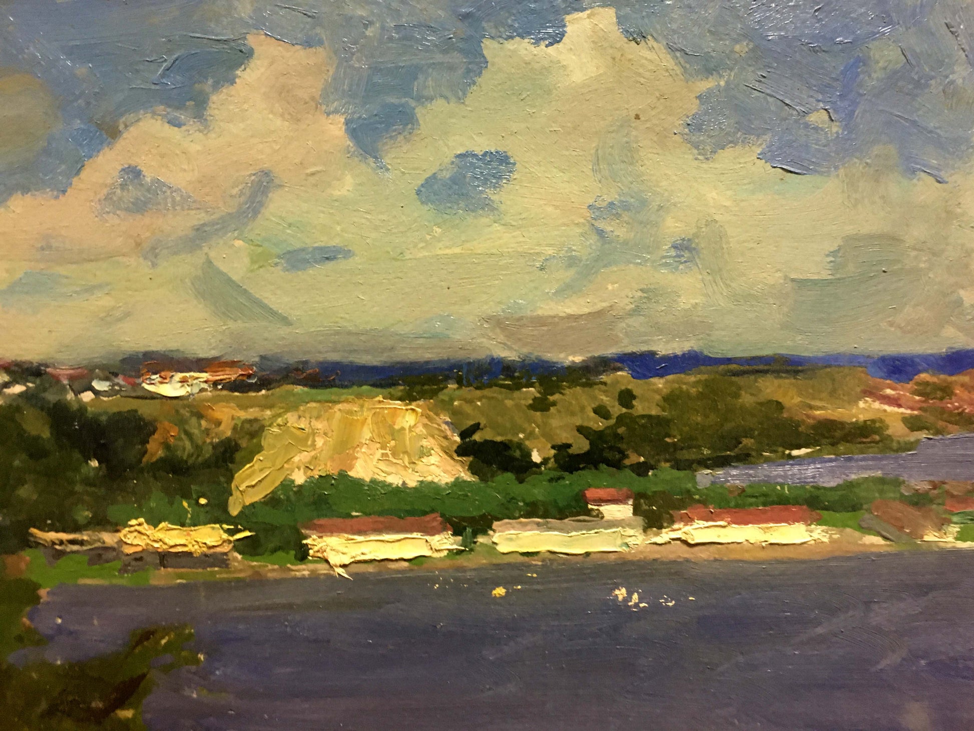 Oil painting City by the Sea by Korostelev Vladimir Alexandrovich
