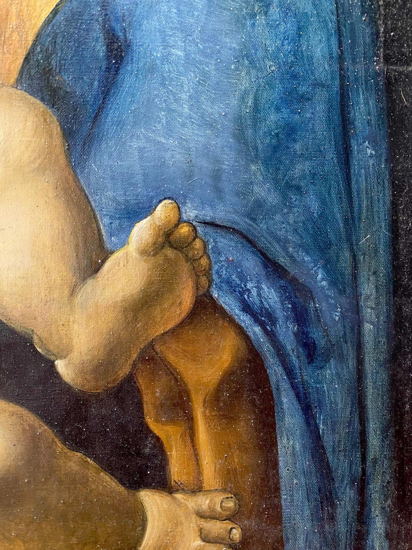 Tender infant foot oil painting by Leonardo Litvinov Oleg Arkadyevich