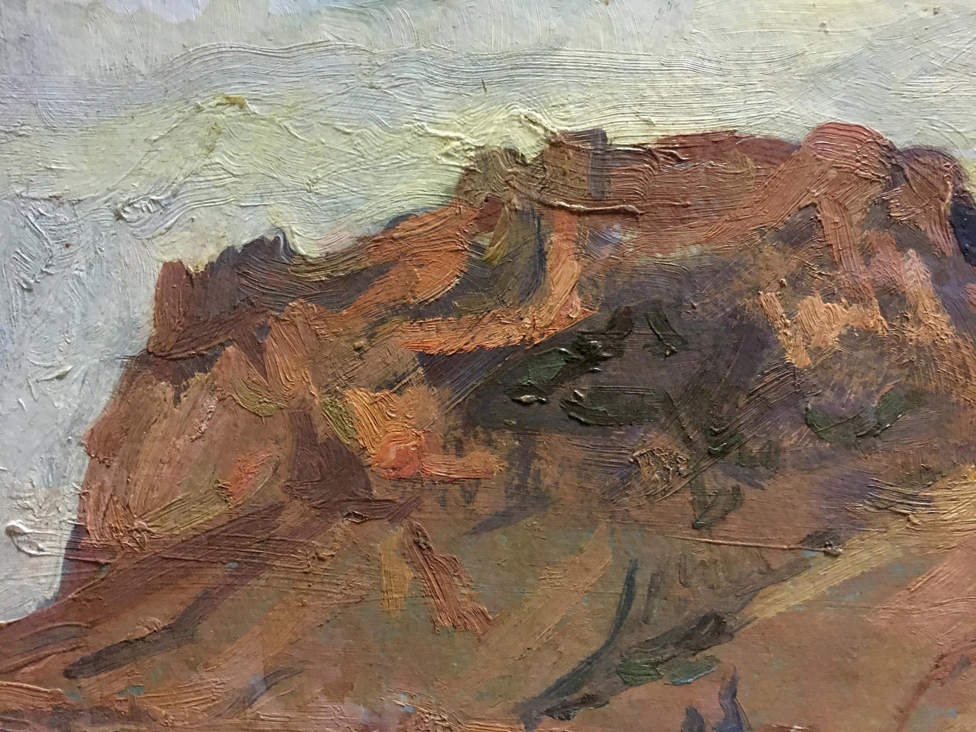 Oil painting landscape of rugged mountains by Maksimushkina Vera Alexandrovna