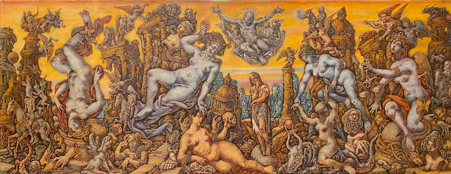 Oil painting of soldier by Litvinov Oleg Arkad’yevich, nude mythological scene