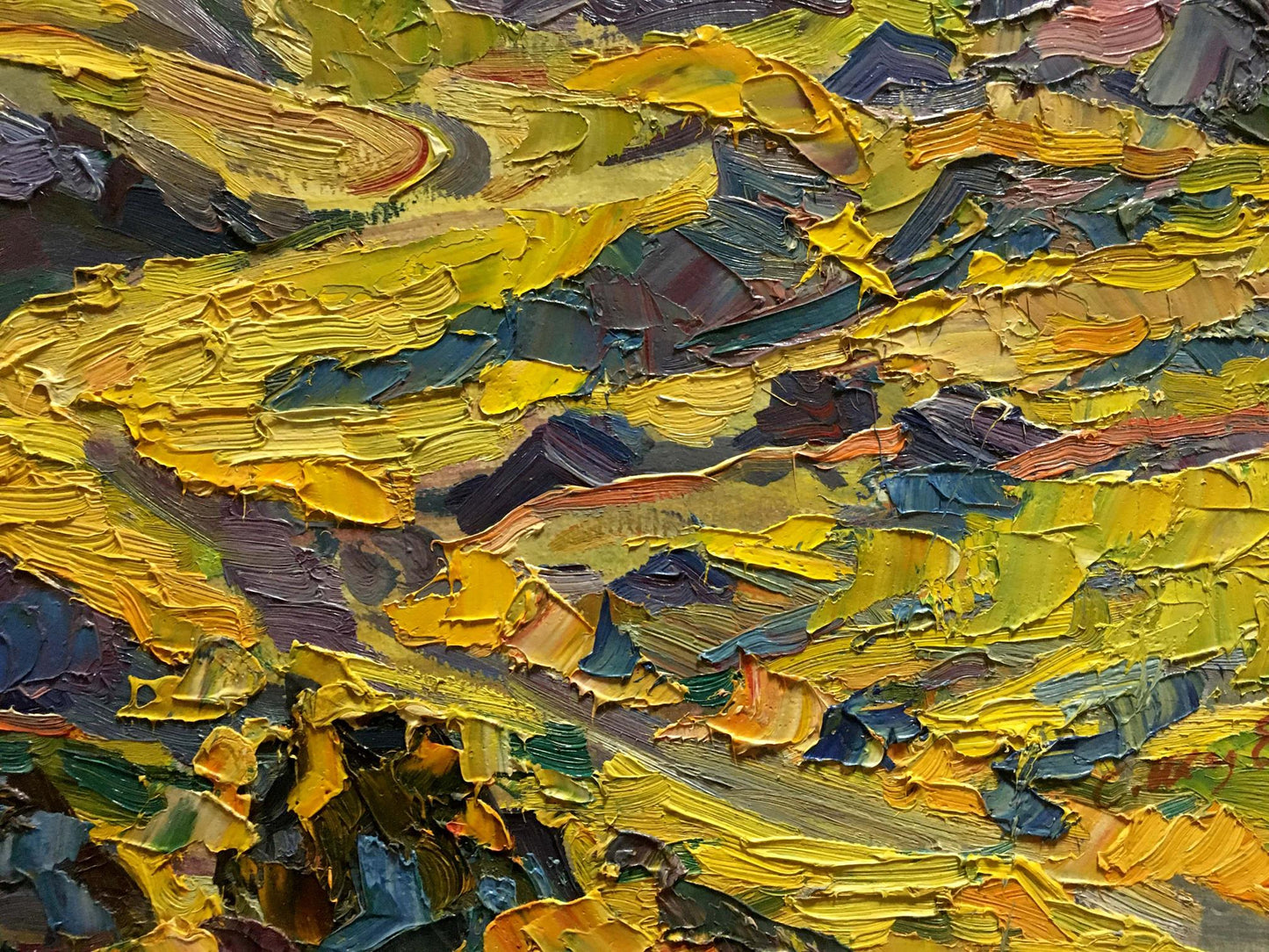 Oil painting of mountain evening landscape by Shapovalov Sergey Gavrilovich