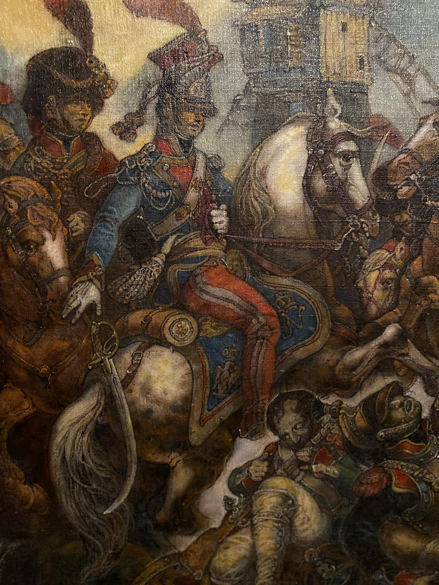 Oil painting of Napoleon at Wagram by Litvinov Oleg Arkad’yevich