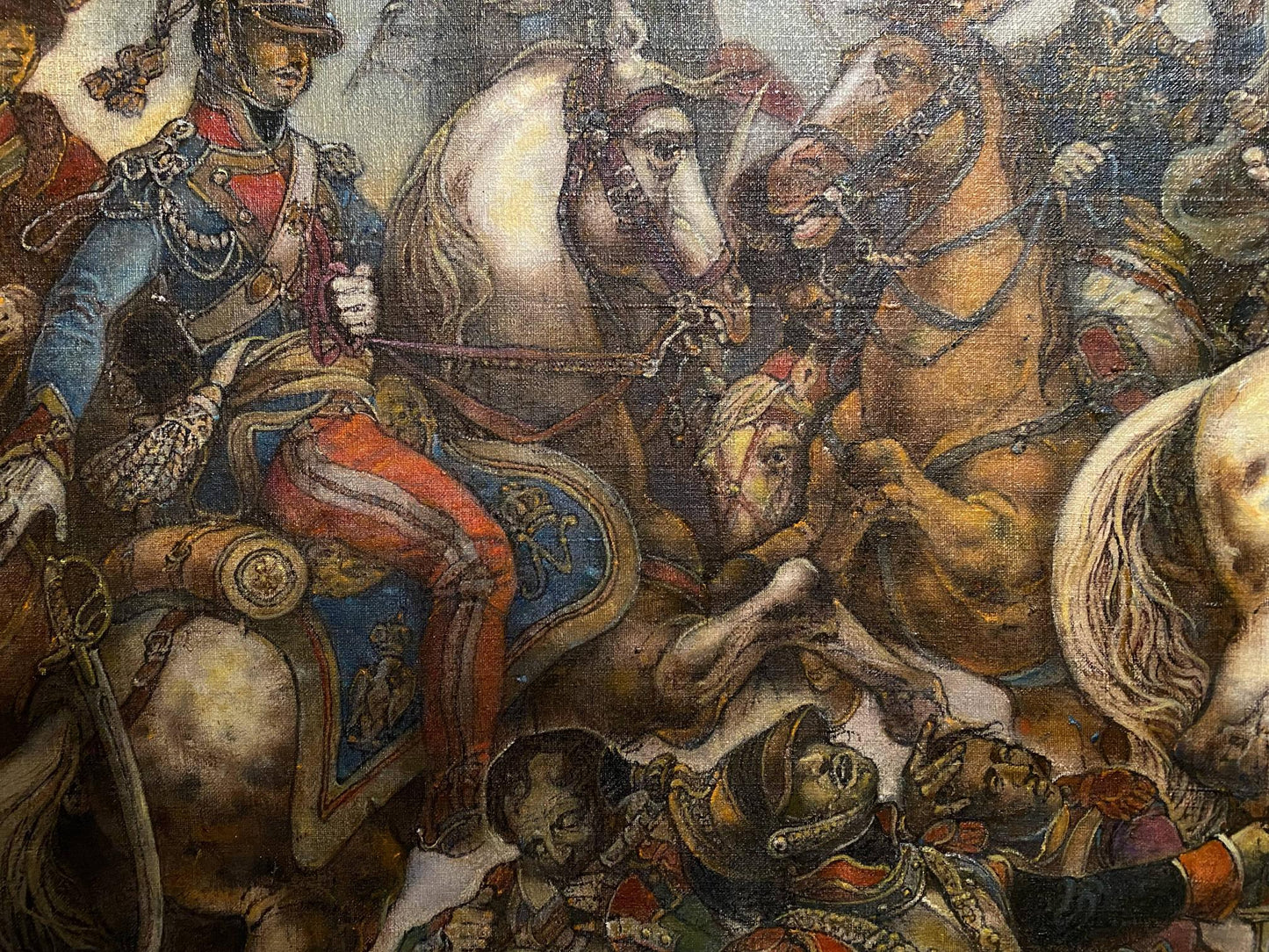 Oil painting of Napoleon at Wagram by Litvinov Oleg Arkad’yevich