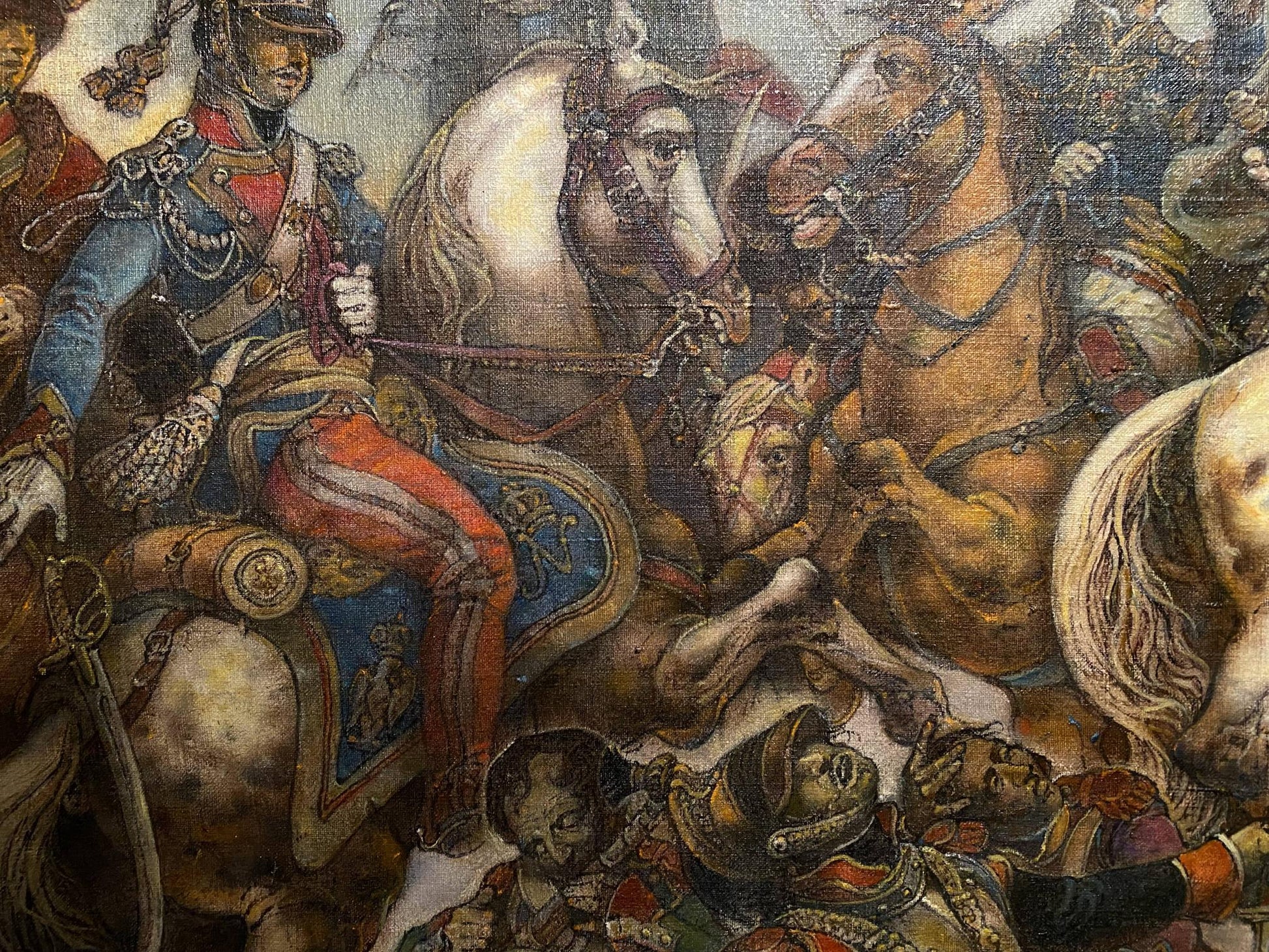 Oil painting of Napoleon at Wagram by Litvinov Oleg Arkad’yevich